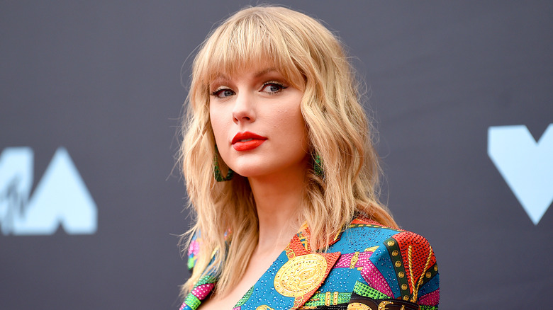 Taylor Swift colorful suit