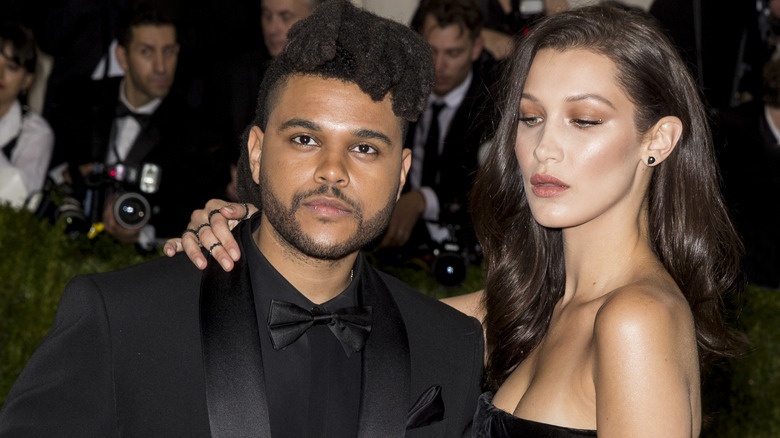 The Weeknd and Bella Hadid on the red carpet