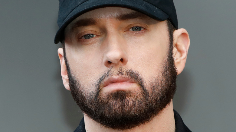 Eminem looking into the camera 