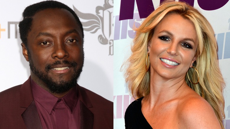 Will.i.am and Britney Spears smiling