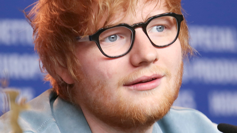 Ed Sheeran wearing glasses