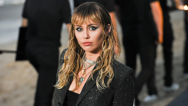 Miley Cyrus black jacket