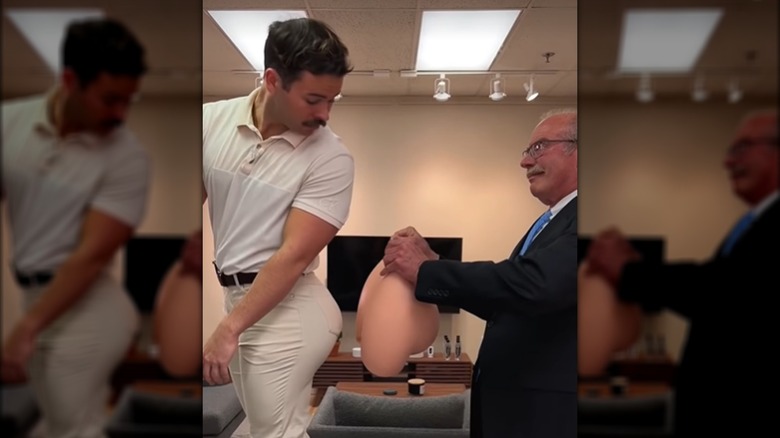 Still of Frankie LaPenna with a fake butt mold