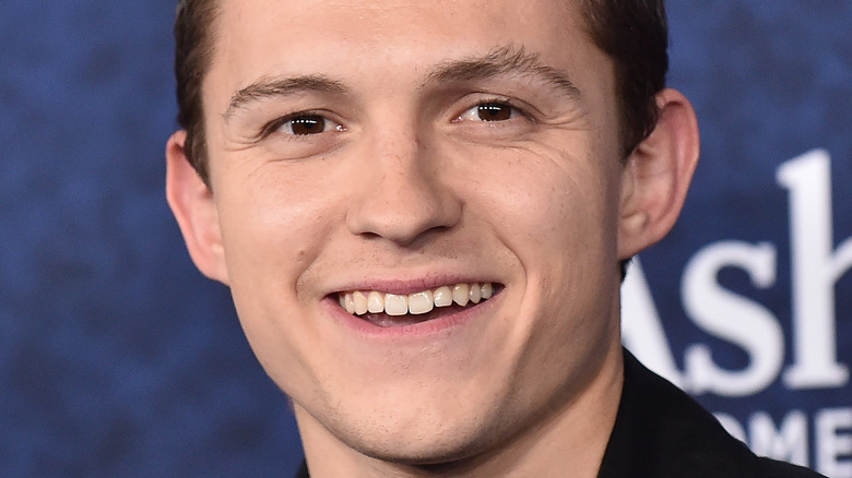 Tom Holland smiling eyebrow