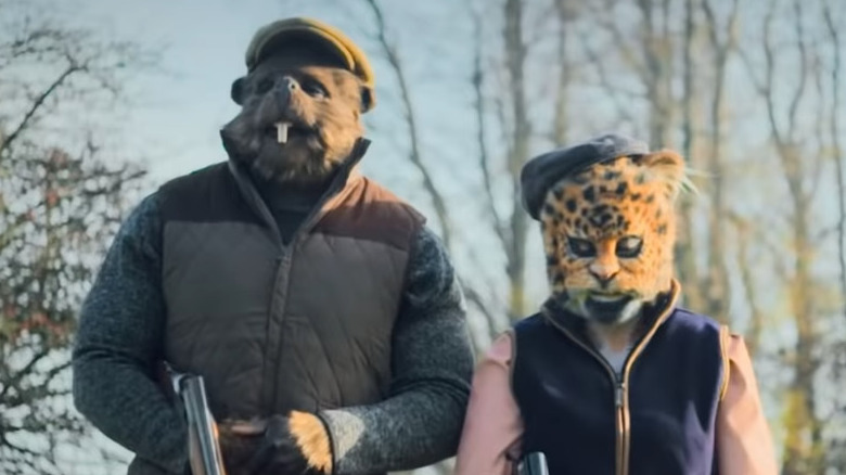 James and Alexis in costume on Sexy Beasts