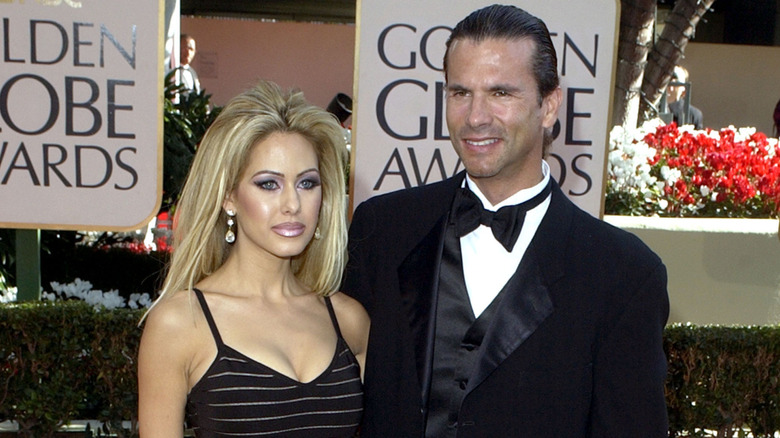 Lorenzo Lamas and Shauna Sand on 2002 red carpet.