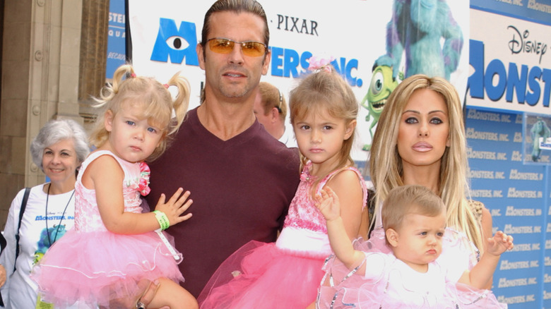 Lorenzo Lamas, Shauna Sand, and their daughters.