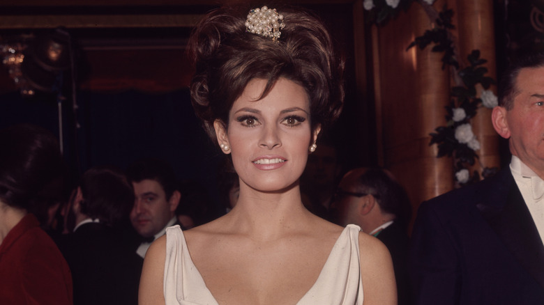 Raquel Welch on the red carpet in the 1960s.