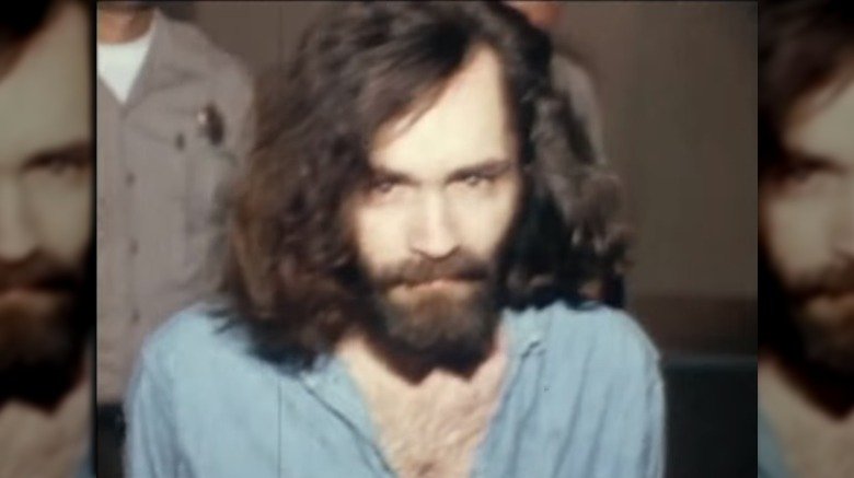 Charles Manson looking creepy apprehended