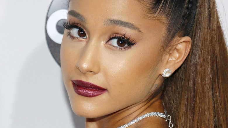 Ariana Grande poses on the red carpet
