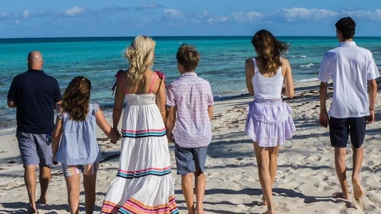 Bryan and Sarah Baeumler's family at the beach
