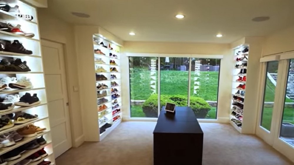 Patrick Mahomes's shoe room