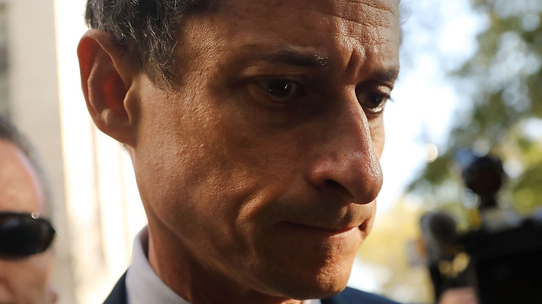 Anthony Weiner looking down