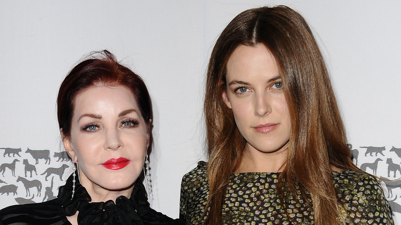 Priscilla Presley poses with Riley Keough