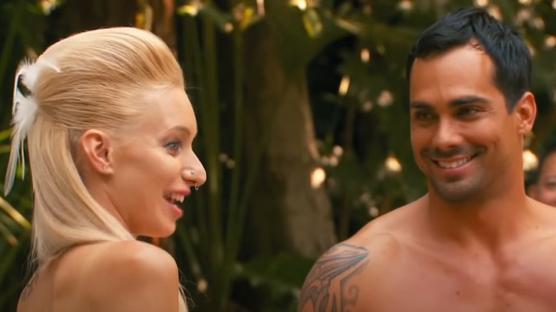Ashley Fonda and Alika Medeiros at their wedding
