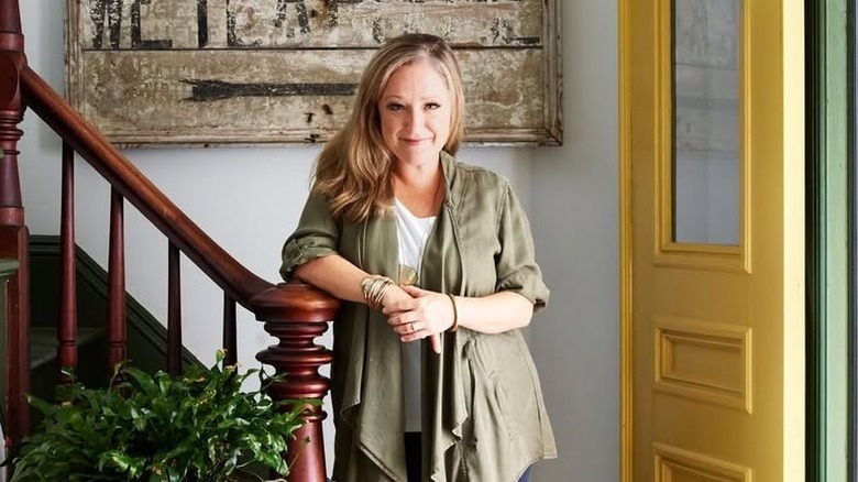 Kristina Crestin posing for cameras