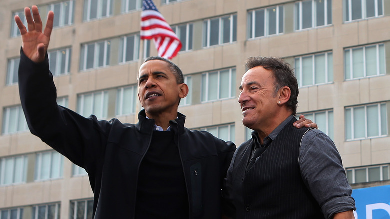Barack Obama with Bruce Springsteen