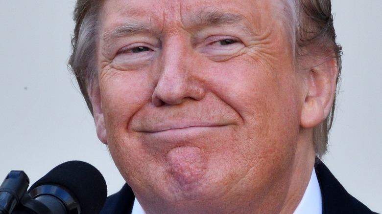 Donald Trump smirking