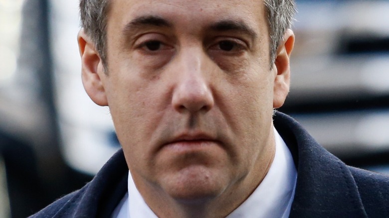 Michael Cohen looking tired with serious expression
