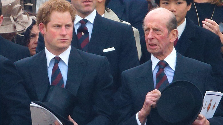 Prince Harry and Prince Edward, Duke of Kent, at an event