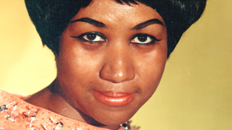 Aretha Franklin gazing in front