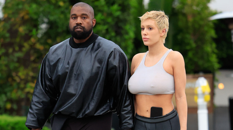 Bianca Censori and Kanye West walking