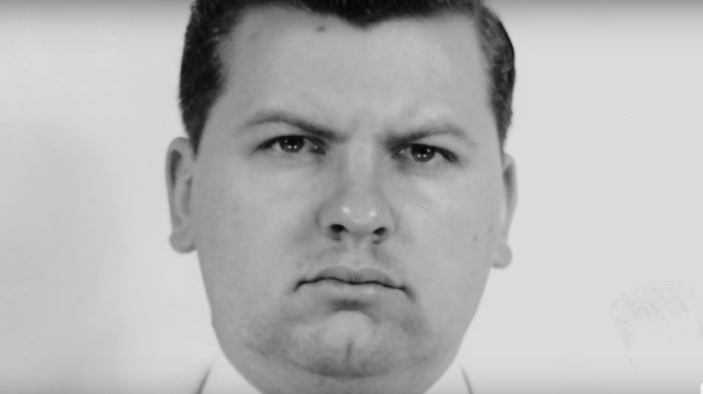 John Wayne Gacy looks stern in a file photo