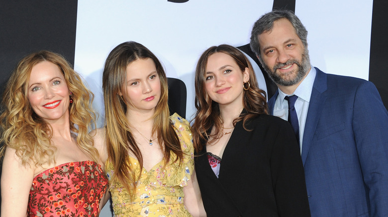 The Apatow family poses together
