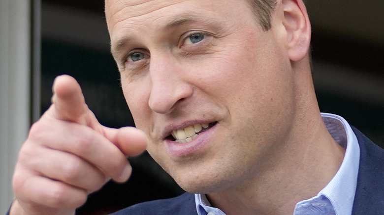 Prince William pointing