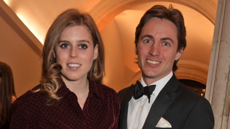 Princess Beatrice and Edoardo Mapelli Mozzi smiling next to each other