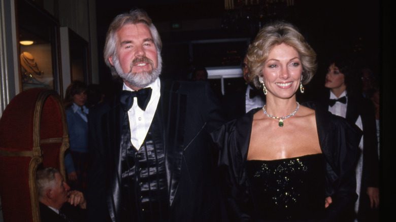 Kenny Rogers and Marianne Gordon at an event.