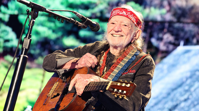 Willie Nelson onstage in 2022
