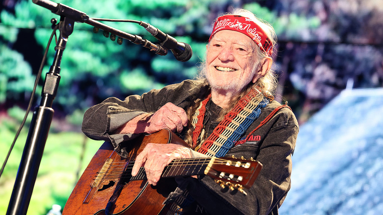 Willie Nelson onstage in 2022