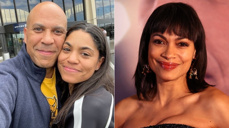 Cory Booker and Alexis Lewis at Newark Airport & Rosario Dawson at 42nd Torino Film Festival 2024