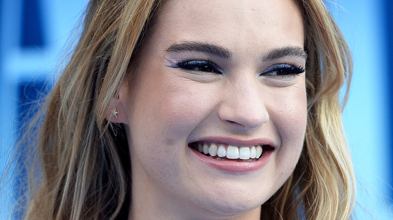 Lily James at Mamma Mia premiere