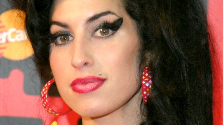 Amy Winehouse looking at camera