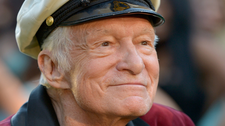 Hugh Hefner smiling