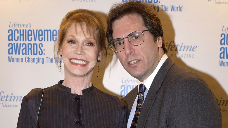 Mary Tyler Moore and Robert Levine posing