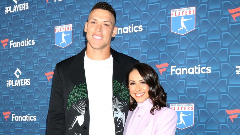 Aaron Judge and Samantha Bracksieck smling