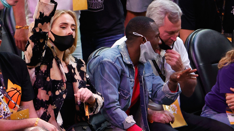 Adele and Rich Paul at a game 