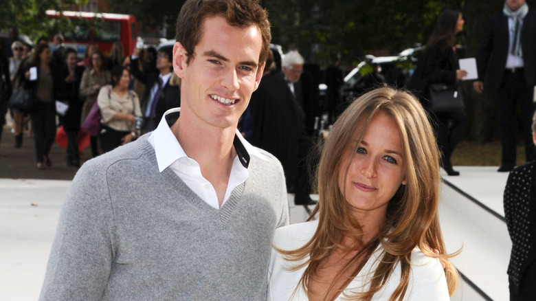 andy murray and his wife kim sears smilng