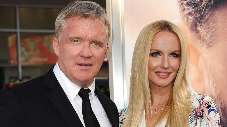 Lucia Oskerova, posing with Anthony Michael Hall