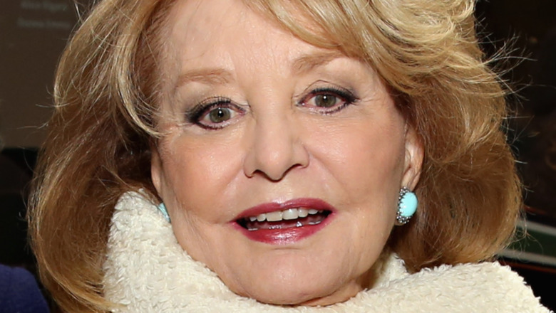 Barbara Walters smiling on red carpet