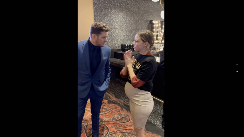 Michael Bublé and Bobbi Althoff talking