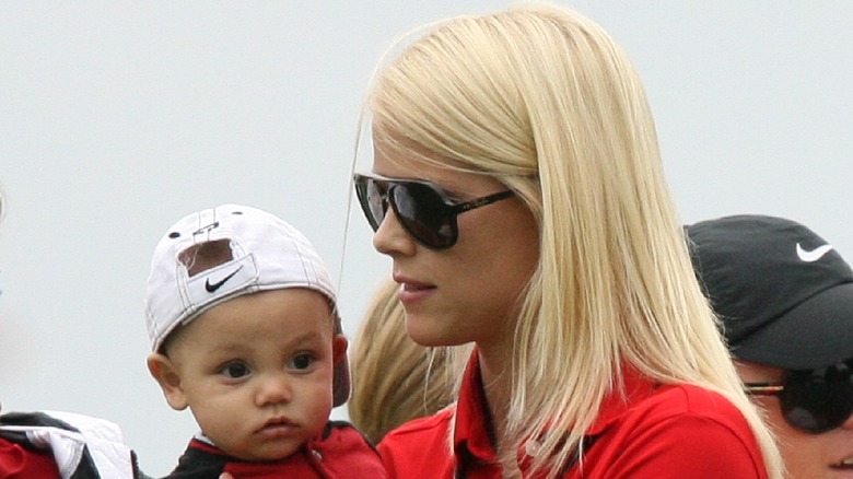 Elin Nordegren with Charlie Woods
