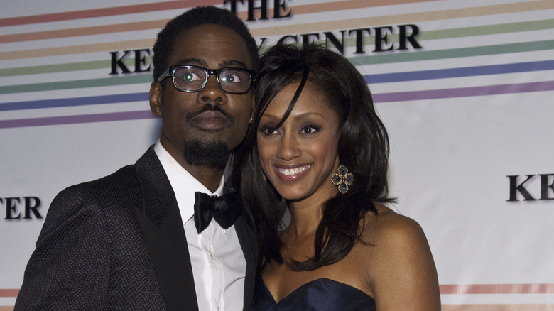 Chris Rock and his ex-wife Malaak Compton-Rock posing