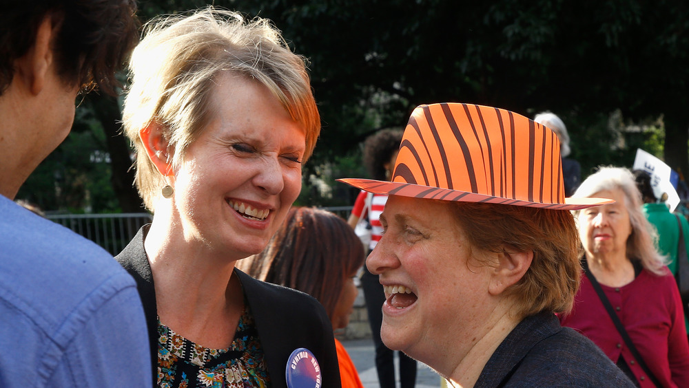 Cynthia Nixon and Christine Marinoni in 2018