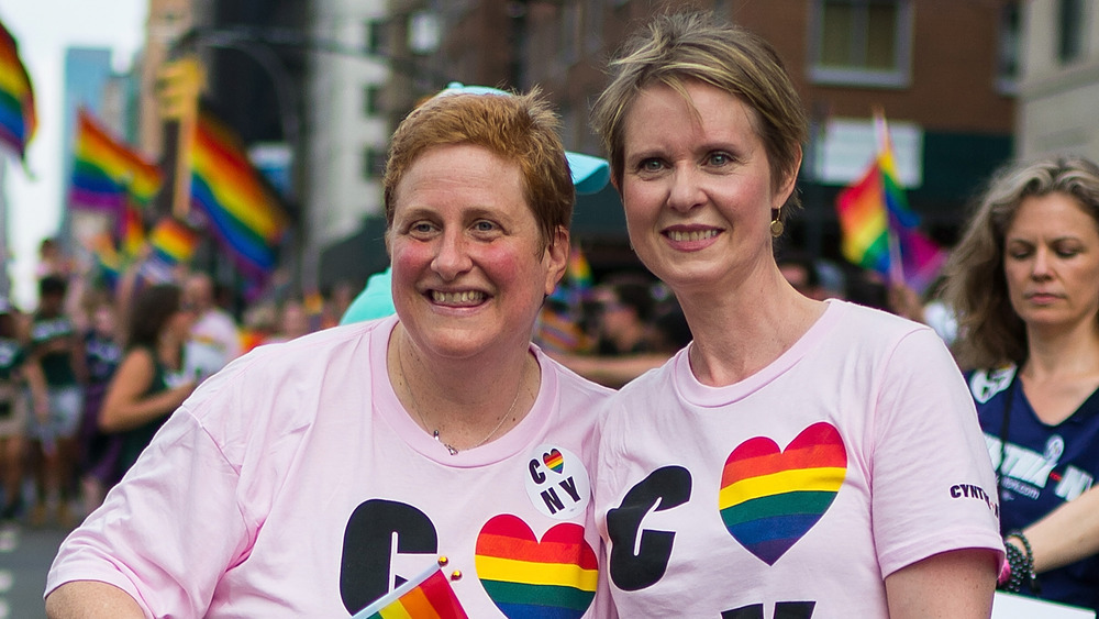 Cynthia Nixon and Christine Marinoni in 2018