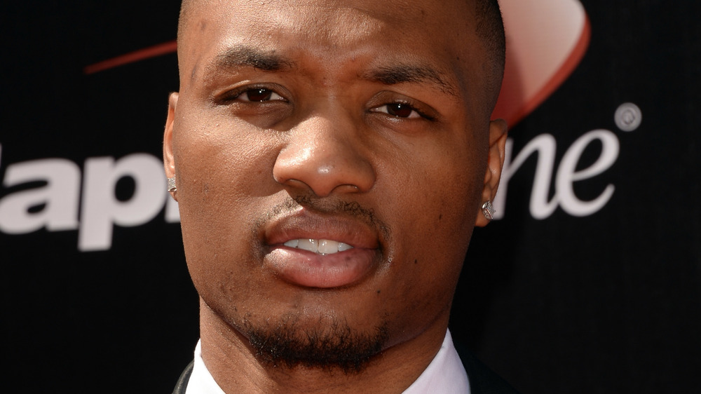 Damian Lillard posing on the red carpet