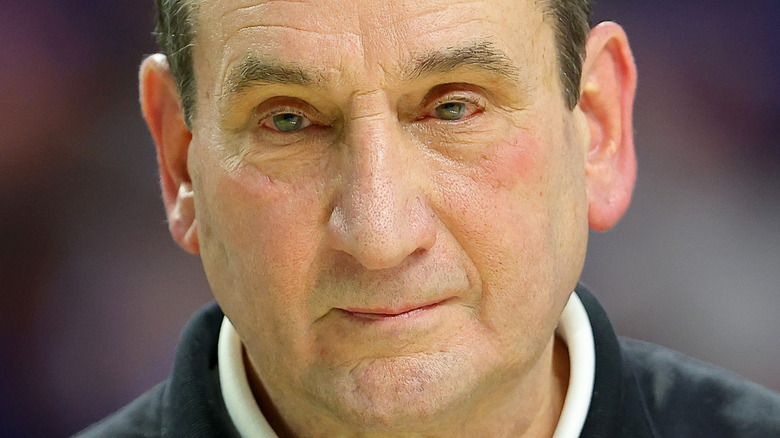 Mike Krzyzewski serious 